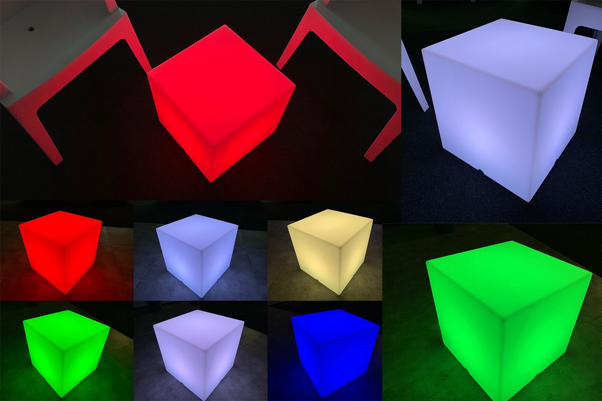 Location mobilier lumineux cube led vaucluse